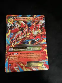 Pokemon TCG M Blaziken EX Mega Evolution Promo Holo Jumbo XY86 Oversized - Image 1
