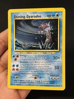 Shining Gyarados 65/64 Neo Revelation Double Holo Error Pokemon - Image 2
