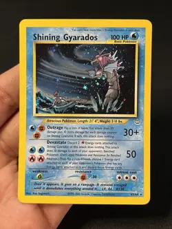 Shining Gyarados 65/64 Neo Revelation Double Holo Error Pokemon - Image 3