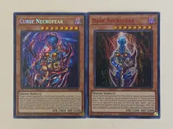 Yugioh Dark Necrofear Curse Set Red - 1st & Limited Edition NM - Plus Free Holo - Image 1