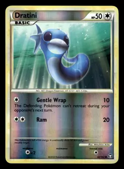 Dratini 62/102 Reverse Holo HGSS Triumphant Pokemon Card - Image 1