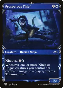 NM Showcase Prosperous Thief, Kamigawa Neon Dynasty, Magic the Gathering, 336 - Image 1