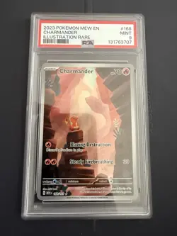 Pokemon TCG Charmander #168/165 Sv: Scarlet & Violet 151 Card PSA 9 - Image 1