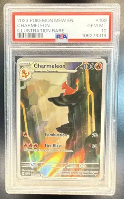2023 Pokemon Scarlet & Violet 151 Charmeleon #169/165 Illustration Rare PSA 10 - Image 1