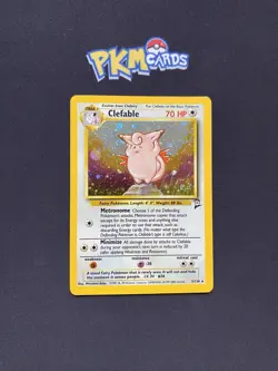 Pokemon TCG Clefable Base Set 2 5/130 Swirl Holo Rare LP. - Image 1