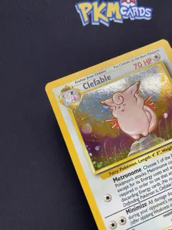 Pokemon TCG Clefable Base Set 2 5/130 Swirl Holo Rare LP. - Image 2