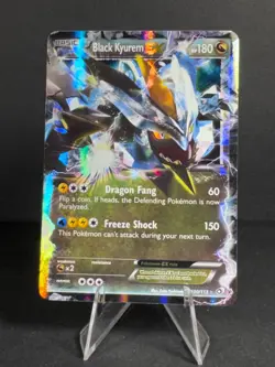 Pokemon TCG Black Kyurem EX 2013 Legendary Treasures ULTRA RARE Holo 100/113 MP - Image 1