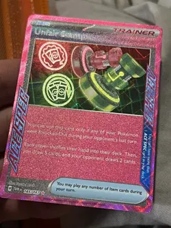 Pokemon - Unfair Stamp - 165/167 - Twilight Masquerade - ACE SPEC Rare - NM - Image 3