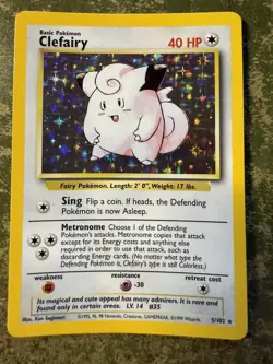 Clefairy 5/102 Base Set Unlimted Holo Rare | LP | Pokemon - Image 1