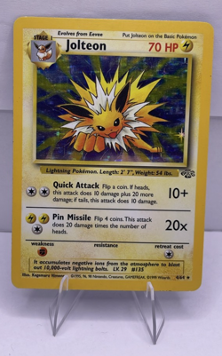 Jolteon 4/64 Pokemon TCG Jungle Holo WOTC 1999 - Image 1