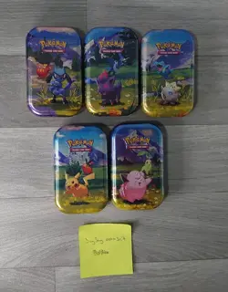 Pokemon TCG Ascended Heroes Mini Tins Set of 5 Complete Sealed In Hand - Image 1