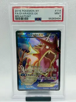 Pokemon Gyarados EX TCG Full Art Holo Ultra Rare Card 114/122 PSA 9 - Image 1