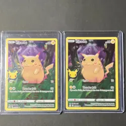 Pokemon TCG Pikachu Basic 2 Card Lot English 2021 celebrations 25th anniversary - Image 1
