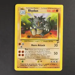 Rhydon 59/130 Base set 2 Pokemon TCG VG Condition Non Holo - Image 1