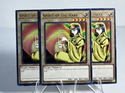 3x Yu-Gi-Oh - Spirit of the Harp LOB-EN078 Unlimited 25th Anniversary Edition - Image 1