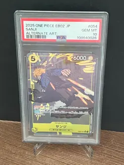 2025 ONE PIECE JPN EB02-EXTRA BOOSTER -ANIME 25TH COLL- #054 SANJI PSA 10 - Image 3