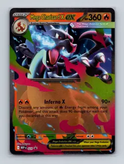 Mega Charizard X ex 029 2025 Pokemon Mega Evolution Black Star Promo Card NM+ a - Image 1