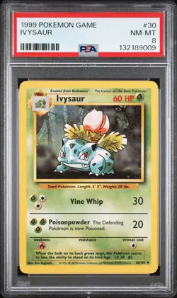 PSA 8 - Ivysaur - #30 - Base Set - Pokemon Card - Image 1