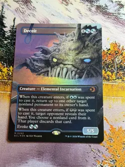 Deceit Borderless Foil M 0293 Lorwyn Eclipsed Magic The Gathering Thanks Dino! - Image 3