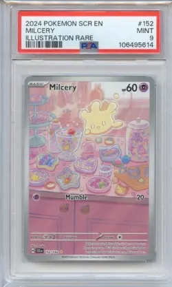 2024 Pokemon Scarlet & Violet SCR Milcery Illustration Rare PSA 9 #152 - Image 1
