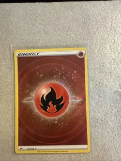 Pokemon TCG Fire Energy Crown Zenith Holo Ultra Rare Card 153/159 NM Condition - Image 1