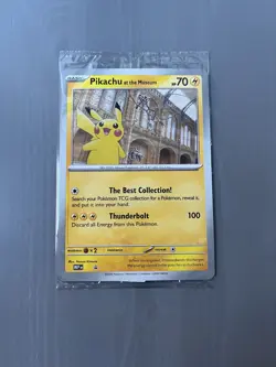 Pikachu At The Museum Jumbo Oversize Card - MEP Promo - SEALED (UK Exclusive) - Image 1