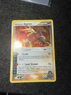 Pokemon TCG Team Magma's Aggron Holo Rare Card 7/95 Team Magma vs Team Aqua MP - Image 1
