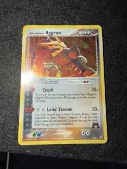Pokemon TCG Team Magma's Aggron Holo Rare Card 7/95 Team Magma vs Team Aqua MP - Image 2