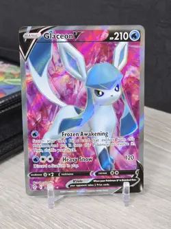 Pokemon Card TCG Glaceon V 174/203 Full Art Ultra Rare Evolving Skies 2021 NM - Image 3