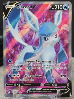 Pokemon Card TCG Glaceon V 174/203 Full Art Ultra Rare Evolving Skies 2021 NM - Image 5