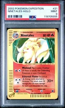 Pokemon Ninetales PSA 9 021/165 Expedition Base Set Holo New Cert - Image 1