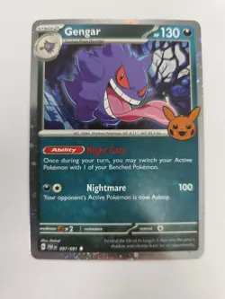 Pokemon TCG: Trick Or Trade 2024 - Gengar (Cosmos Holo) R 057/091 - NM+ - Image 1