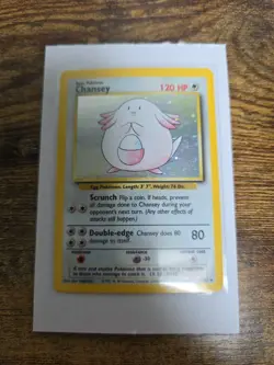 Chansey 3/102 Holo 1999 WOTC Pokemon TCG Base Set Unlimited Rare Card MP - Image 1