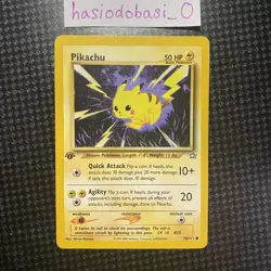 Pokemon TCG Pikachu 70/111 Neo Genesis 1st Edition WOTC LP/MP Condition - Image 1