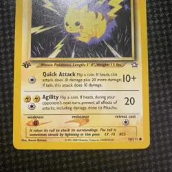 Pokemon TCG Pikachu 70/111 Neo Genesis 1st Edition WOTC LP/MP Condition - Image 3