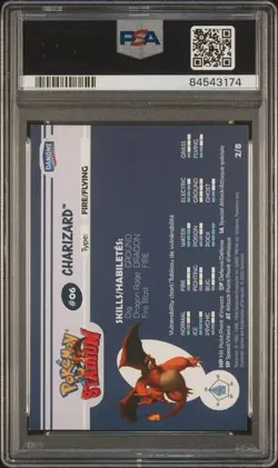 2000 DANONE POKEMON STADIUM TIP SHINY #2 CHARIZARD PSA 9 - Image 2