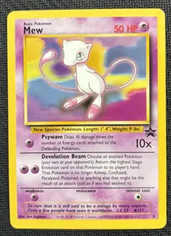 Pokemon TCG Mew #8 WotC Black Star Promo Non Holo - LP - Image 1