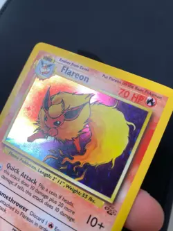 Flareon 3/64 - Pokemon TCG Jungle 1999 Unlimited Holo Rare - HEAVILY PLAYED - Image 5