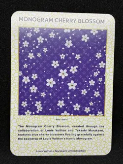 Louis Vuitton x Murakami Trading Card 023 Monogram Cherry Blossom Collectible - Image 1