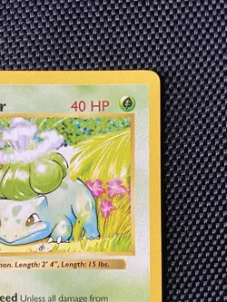 Bulbasaur 44/102 Shadowless 🔥 1999 Base Pokemon Card - Image 3