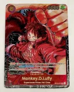 One Piece Monkey D Luffy ST01-012 Alt Art OP-05 English Oda Gold Foil Card - Image 1