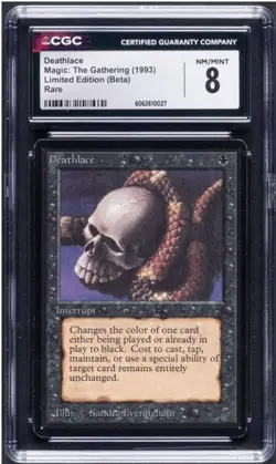 BETA 💀 Deathlace 💀 Magic; the Gathering (1993) Limited Edition | Mint 8 CGC - Image 1