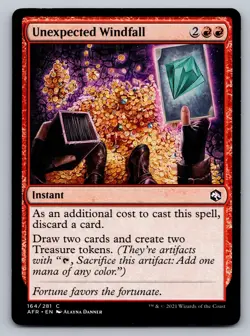MTG Unexpected Windfall 164/281 AFR MTG Adventures in the Forgotten Realms - Image 1
