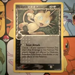 meowth 11/17 Pop Series 5 Common 2007 Pokemon Card - Image 3