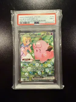 2025 POKEMON JTG EN-JOURNEY TOGETHER #184 LILLIE'S CLEFAIRY EX PSA 9 - Image 1