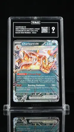 2025 POKEMON SVP EN-SV BLACK STAR PROMO #196 CHARIZARD EX - TAG 9 - Image 1