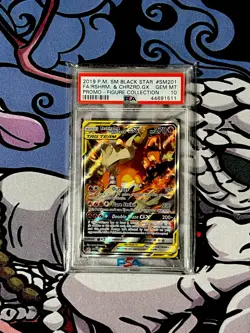 Pokemon TCG Reshiram & Charizard GX Sun & Moon SM201 PSA 10 - Image 1