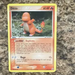 Pokemon TCG Ditto EX Delta Species 37/113 Basic Rare Regular 60 HP Rage - Image 1