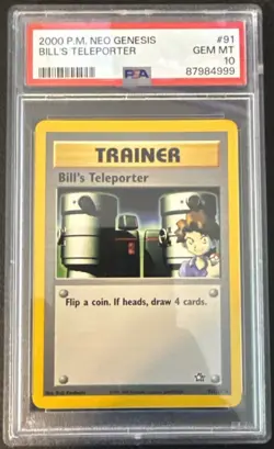 2000 P.M. Neo Genesis Bill’s Teleporter #91 PSA 10 GEM MINT 🌶🥵 - Image 1
