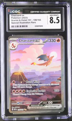 Pokemon tcg 2023 Scarlet & Violet 151 Charizard ex #199/165 CGC 8.5 - Image 1